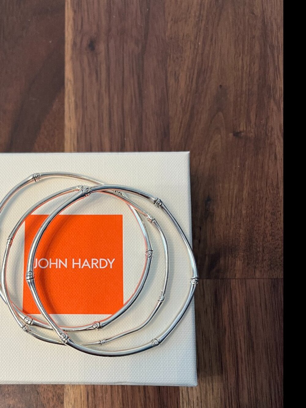 John Hardy Sterling Silver Bamboo Bangle Bracelet x3